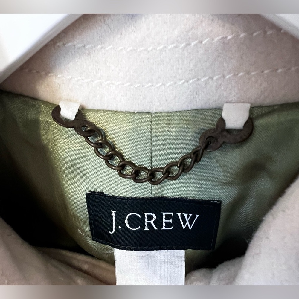 J. Crew Cream Wool Double-Breasted Pea Coat‎ – Women’s Size Medium - Picture 3 of 6